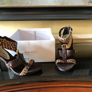 Nine West animal print sandals